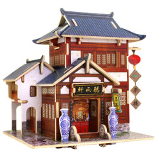 Игрушка для коллекционирования из дерева для мирового дома - Китайский дом чая